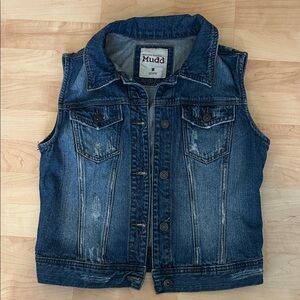 Mudd Dark Blue Denim %100 Cotton Vest